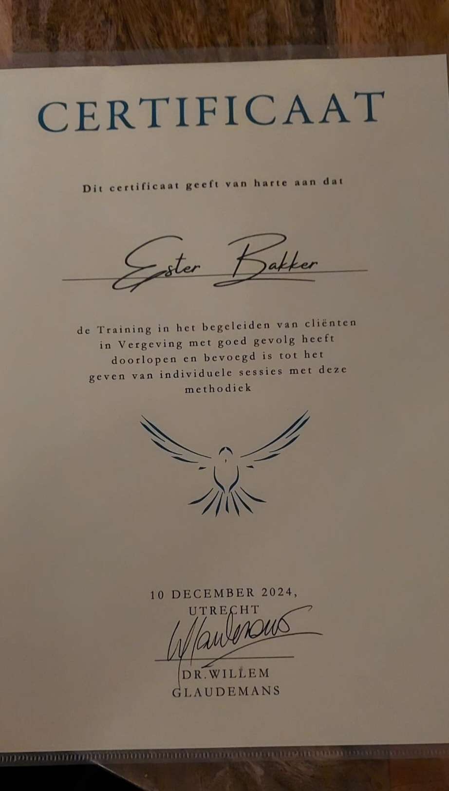 Vergevingscoach certificering 